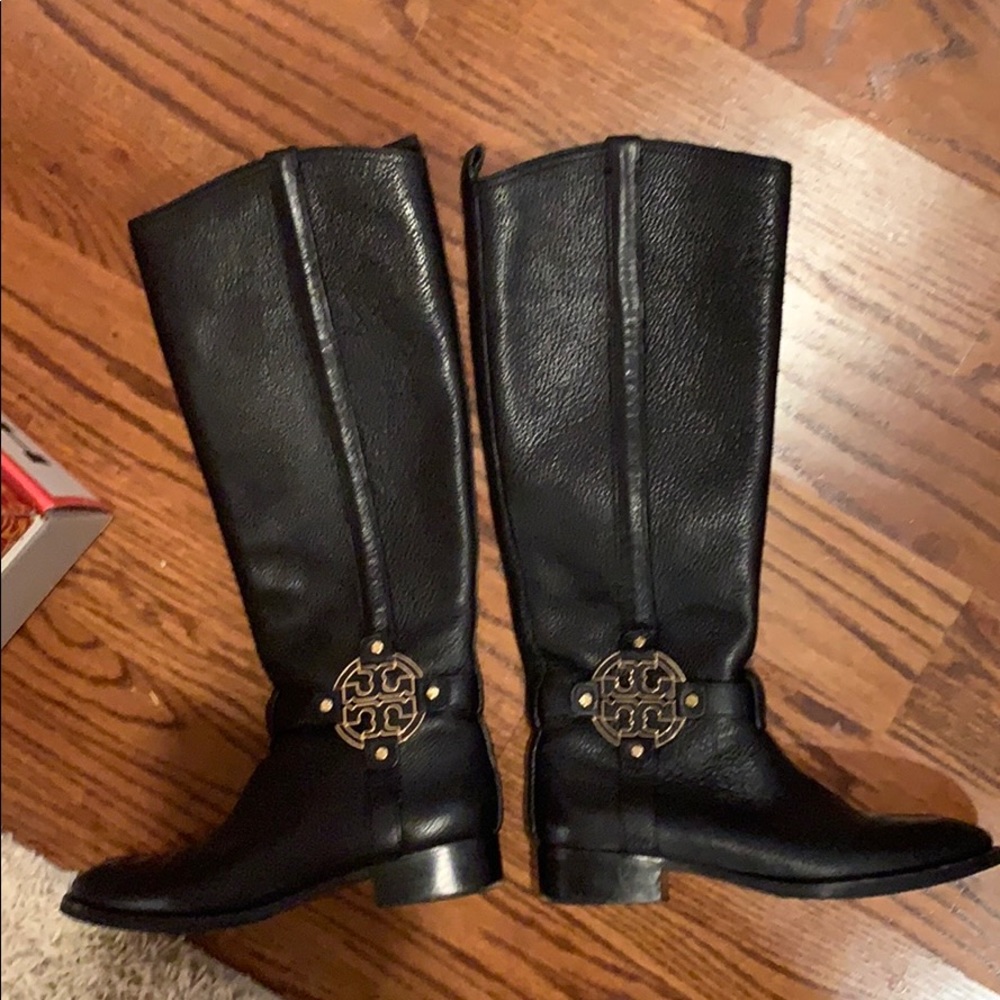 Black Tory Burch Amanda Riding Boots